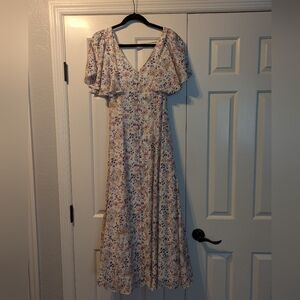 Gauzy, Soft, Romantic Ankle-length Floral Gown, Never Worn